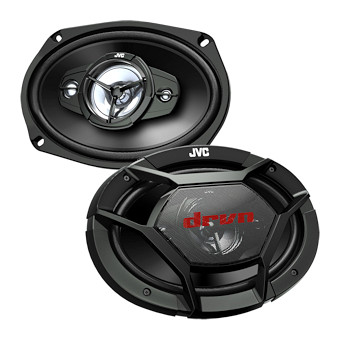 Altoparlanti ovali per auto da 6x9 pollici, modello JVC CS-DR6940, casse a 4 vie coassiali, con woofer ellittici 15x23 cm, midrange e due tweeter, per installazione nella predisposizione delle portiere oppure a pannello pianale sulla cappelliera.